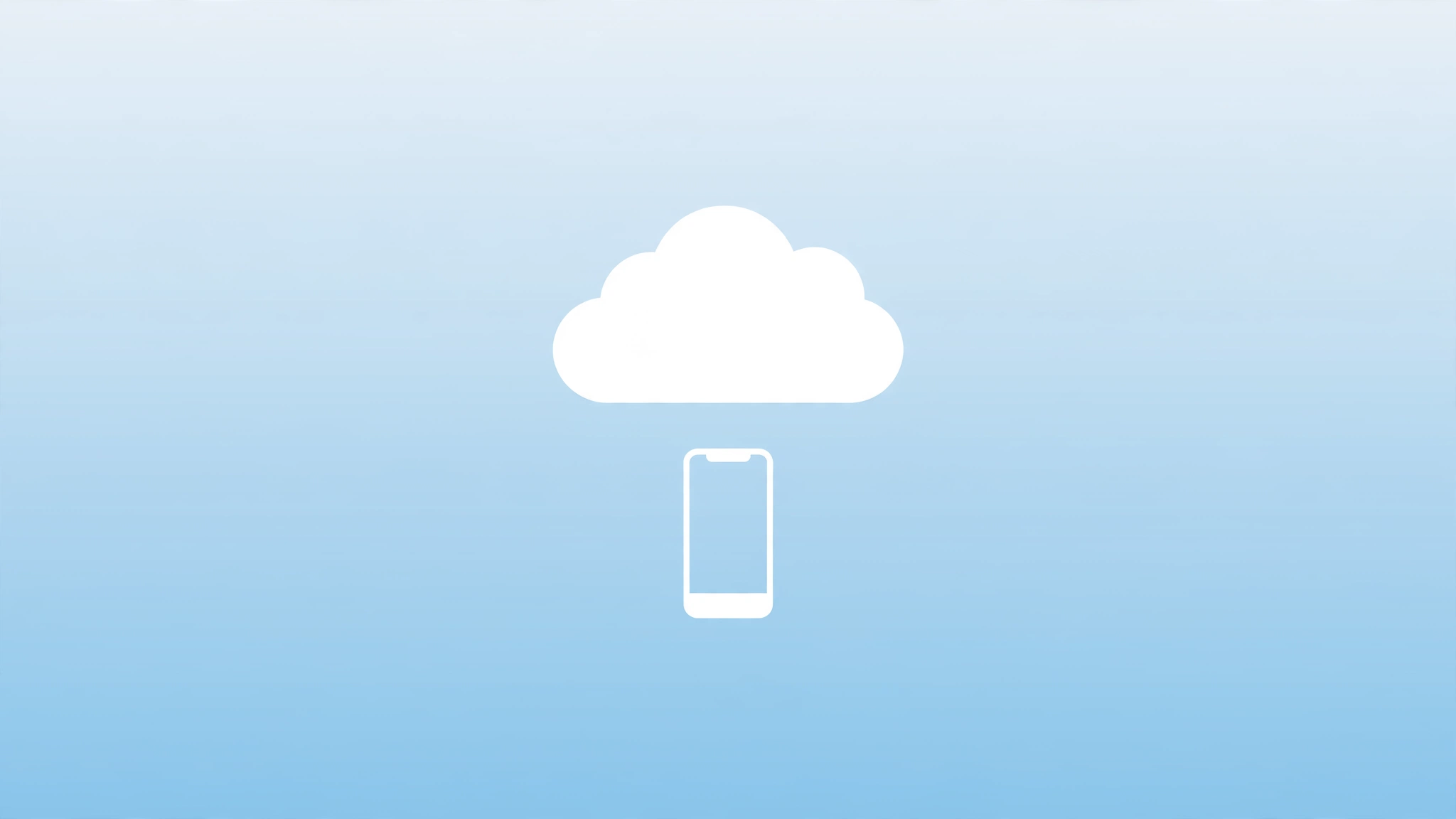 iCloud downgrade minimal graphic